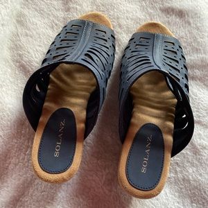 Solanz Navy Blue Wedges